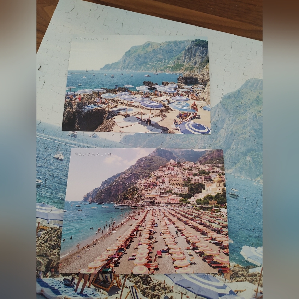 Gray Malin 500 Piece Jigsaw Puzzle Two-Sided Cinque Terre Italy